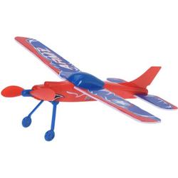 vliegtuig wind-up plane 25 cm rood