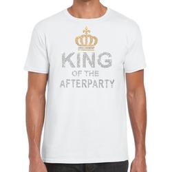 Toppers - Wit King of the afterparty glitter steentjes t-shirt heren - Officiele Toppers in concert merchandise 2XL