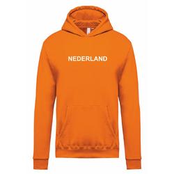 Hoodie Nederland Tekst | Koningsdag kleding | oranje hoodie shirt | Oranje | maat XXL