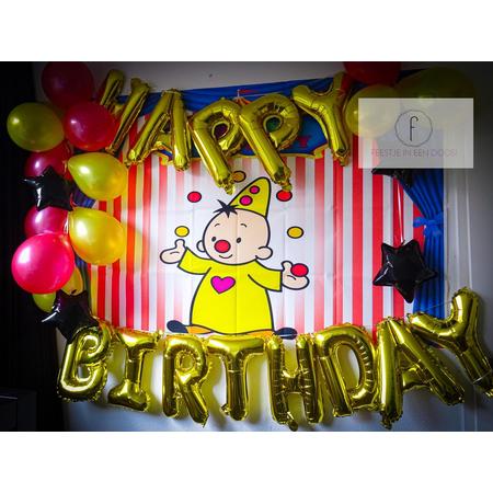 party - decoratie set - - kinderen - bumabalu - rood geel - birthday - feest versiering - compleet pakket - verjaardag Bumba versiering - kleuter - foil ballonnen - 7423605443431