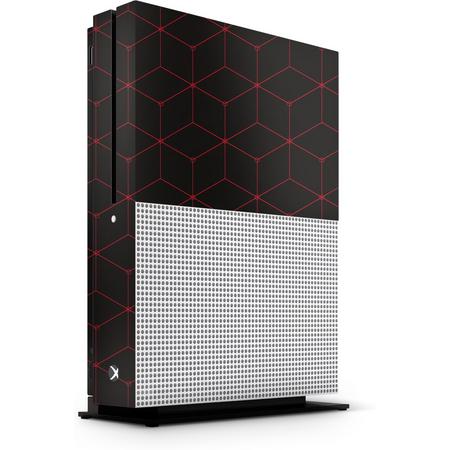 Xbox One S Console Skin Hexagon Rood