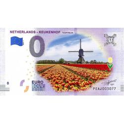 0 Euro biljet 2019 - Keukenhof Tulip Fields KLEUR