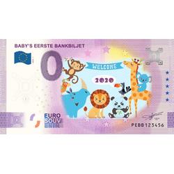 0 Euro biljet 2020 - Babys eerste bankbiljet KLEUR blauw