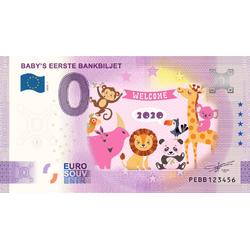 0 Euro biljet 2020 - Babys eerste bankbiljet KLEUR roze