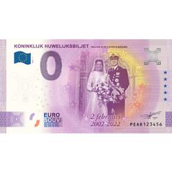 0 Euro biljet Nederland 2022 - Koninklijk Huwelijk LIMITED EDITION