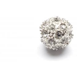 Art & Pearls – 20 zilveren bollen met bergkristal – 12 mm - Anti-allergisch