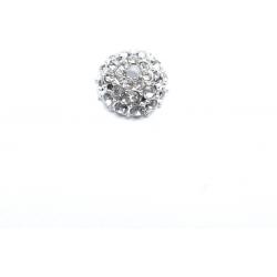Art & Pearls – 20 zilveren halve bollen met bergkristal – 12 mm