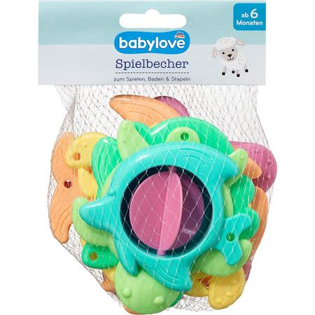 Babylove Stapeltoren badspeelgoed baby - vanaf 6 maanden - 6 bakjes - zandbak zwembad speelgoed baby