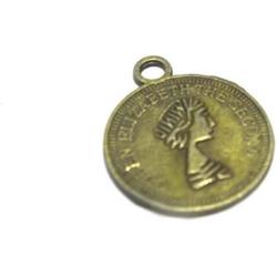 Bedel munt 18 mm Elizabeth brons, 12 st
