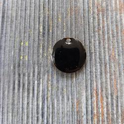 Bedel rond emaille zwart 12 mm