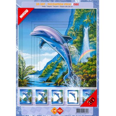Card Deco - 3D Art decoupage - 002 Dolfijn