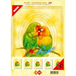 Card Deco - 3D Art decoupage - 007 papegaaien