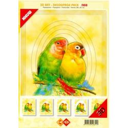 Card Deco - 3D Art decoupage - 008 papegaaien