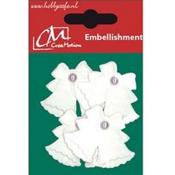 CreaMotion - Embellishment - Christmas: Witte klokken - BST177099