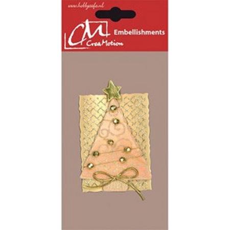 CreaMotion - Embellishment - Kerstboom: Goud - BST180599