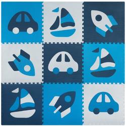 Foammat - 9 stuks  - Blauw - Speelkleed Baby -Baby Foam puzzelmat -  180  x 180 cm
