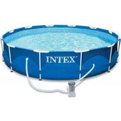 Intex metalen frame ronde buis zwembad kit (ø) 3,66 x (h) 0,76m