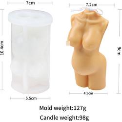Kaars mal - Zwangere vrouw - vrouwen lichaam - Siliconen mal- 3D vrouw figuur - DIY kaars maken - Kaarsen maken