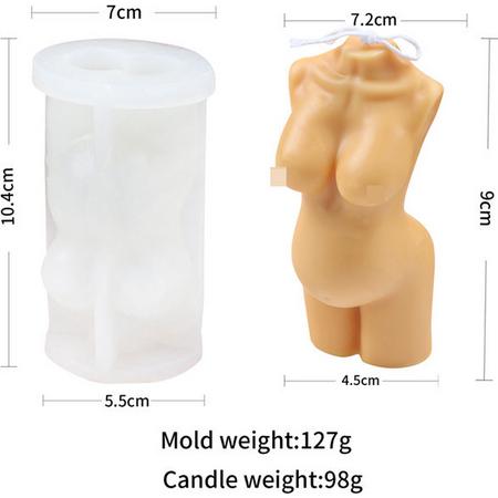 Kaars mal - Zwangere vrouw - vrouwen lichaam - Siliconen mal- 3D vrouw figuur - DIY kaars maken - Kaarsen maken