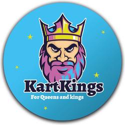 KartKings sticker rond King blauw