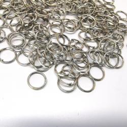 Open ringetje, Ø 7 , antiek zilverkleurig, per 100, mooi voor sieraden aan te hangen.