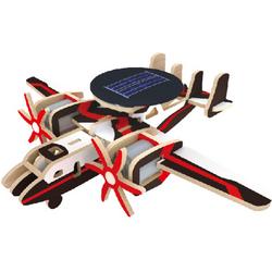 Robotime Solar Houten Modelkit met Papiercoating - Airborne Waarschuwings- en Regelsysteem