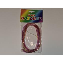 Scoubidou - Touwtjes - Glitter - 10 Stuks - 80cm - Multicolor - Knutsel  - Siliconen - Sieraden Maken