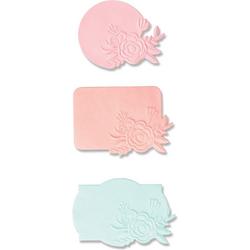Sizzix Embossing Folder - Switchlits - Floral label