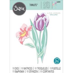 Sizzix Thinlits Snijmal set - Layered spring flowers