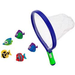 Speelgoed visnet met visjes duikspel Assorti - Multicolor - Kunststof - 18,5 x 29,5 x 2 cm - Vanaf 3 jaar - Duikspel - Speelgoed - Cadeau - Zomer - Zwemmen