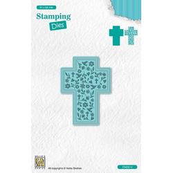 Stad014 - snijmal Nellie Snellen - stamping die cross - stempel & snijmal kruis - condeolance