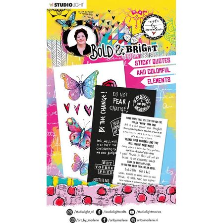 Sticker pad Sticky quotes and colorful elements - Bold & bright nr. 04