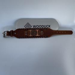 WooDuck - Viking Bronzen Armband - Kunstleer
