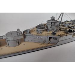bouwplaat / modelbouw in karton HMS Hood, schaal 1:400