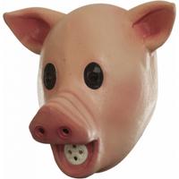 hoofdmasker Squeaky Pig latex beige one-size