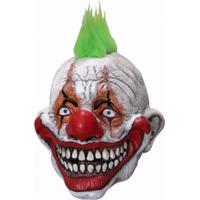 hoofdmasker met haar clown unisex latex wit one-size