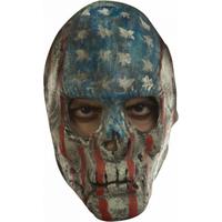 hoofdmasker patriot latex rood/wit/blauw one-size