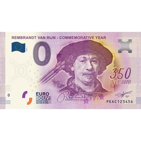 0 Euro Biljet 2019 - Rembrandt