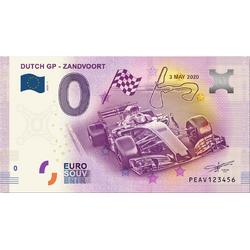 0 Euro Biljet 2020 - Dutch GP - Zandvoort