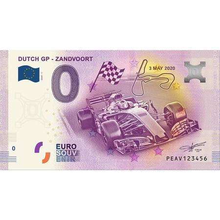 0 Euro Biljet 2020 - Dutch GP - Zandvoort
