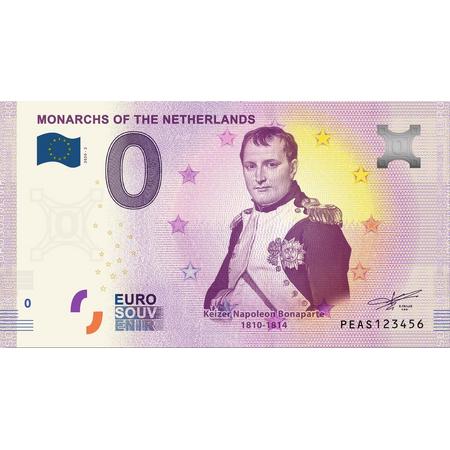 0 Euro Biljet 2020 - Vorsten van Nederland - Keizer Napoleon Bonaparte