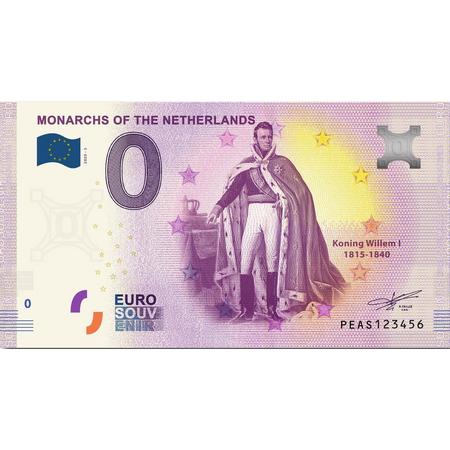 0 Euro Biljet 2020 - Vorsten van Nederland - Koning Willem I