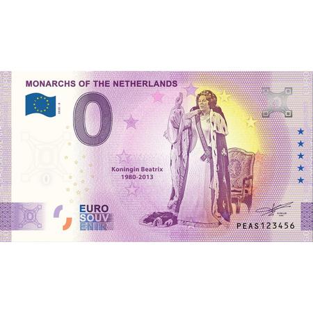 0 Euro Biljet 2020 - Vorsten van Nederland - Koningin Beatrix