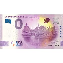 0 Euro Biljet 2021 - Johannes Vermeer - Gezicht op Delft