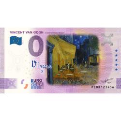 0 Euro biljet 2022 - Van Gogh Caféterras bij Nacht KLEUR