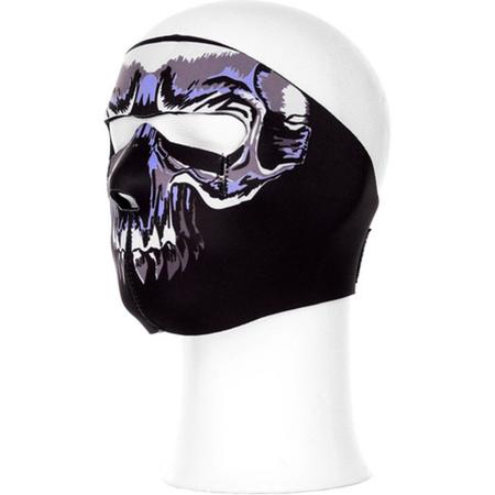 Biker mask full face skull blauw