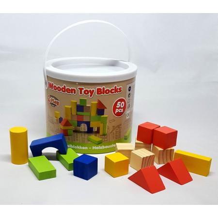 2-Play houten speelblokken 50 stuks