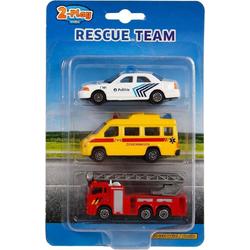 2-play Autos Rescue Team Diecast 8 Cm Junior 3-delig