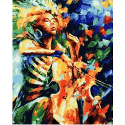 Schilderen op nummer volwassenen – Paint by number volwassenen - Muziek - Cello - Canvas - 2.0 Products®