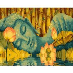 Schilderen op nummer volwassenen – Paint by number volwassenen - Spiritualiteit - Buddha - Water - Canvas - 2.0 Products®